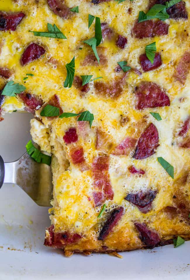 Overnight Bacon and Egg Breakfast Casserole from The Food Charlatan