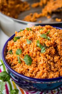 Spanish Cauliflower Rice (to eat with Mexican Food) from The Food Charlatan