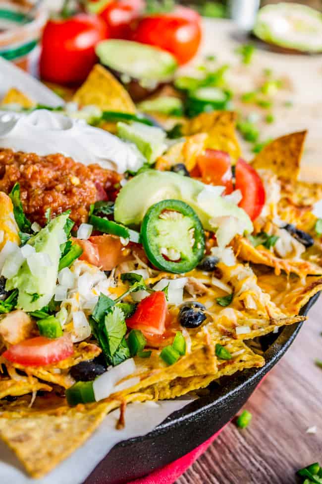 Easy Rotisserie Chicken Nachos from The Food Charlatan