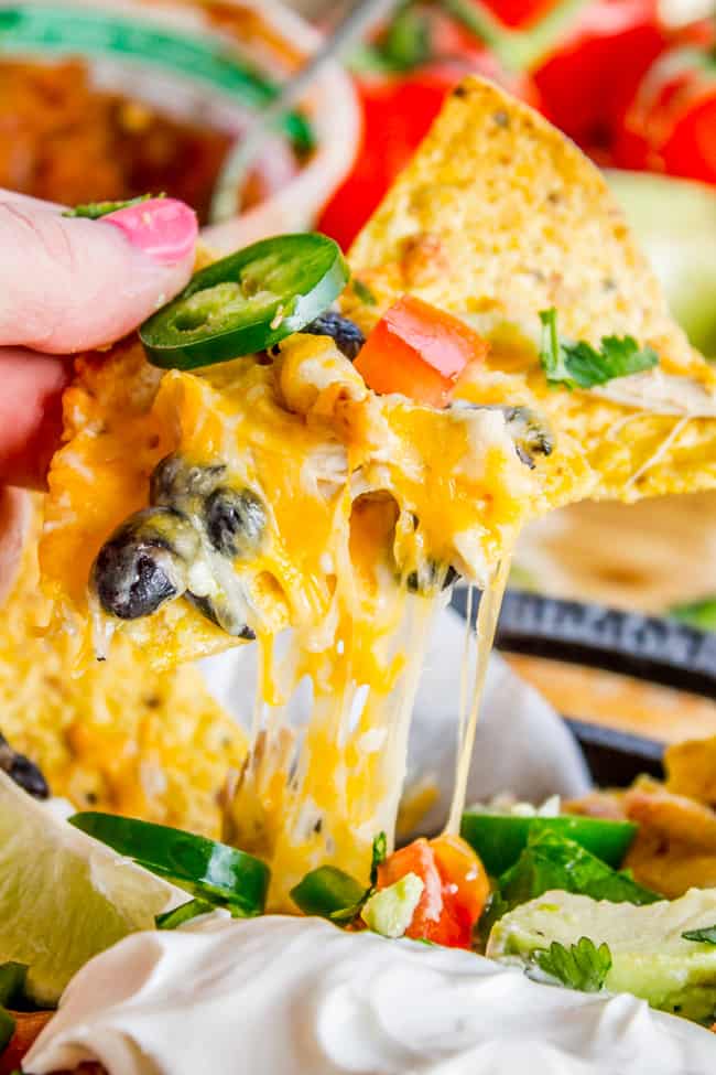 Easy Rotisserie Chicken Nachos from The Food Charlatan