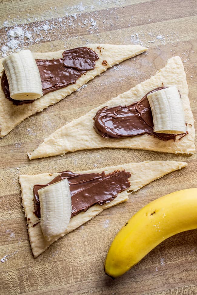Nutella and Banana Stuffed Crescent Rolls from The Food Charlatan