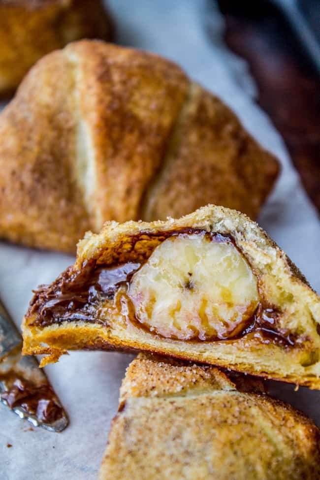 Nutella and Banana Stuffed Crescent Rolls from The Food Charlatan