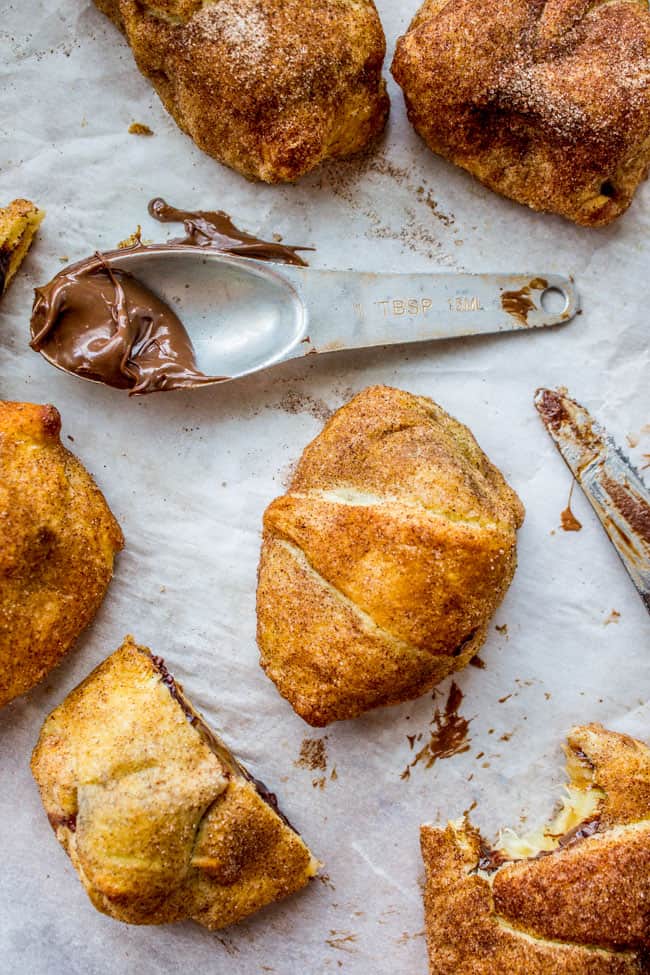 Nutella and Banana Stuffed Crescent Rolls from The Food Charlatan