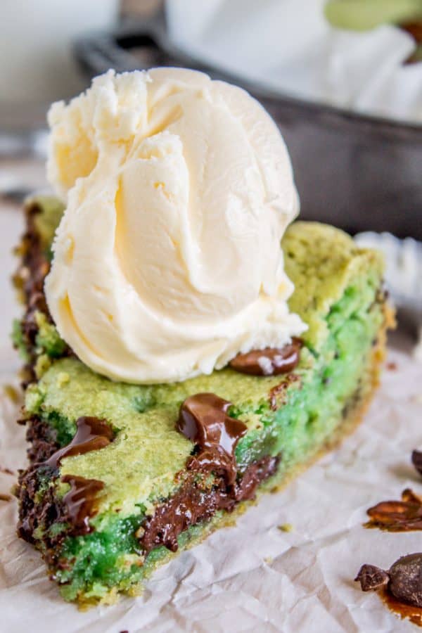 Mint Chocolate Chip Skillet Cookie The Food Charlatan