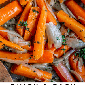 sautéed carrots and shallots.
