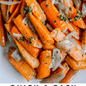 sautéed carrots and shallots.