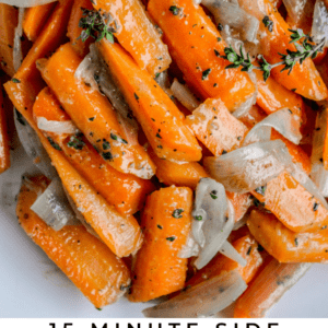 sautéed carrots and shallots with thyme.