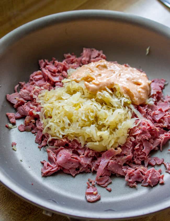 Reuben-Stuffed Twice Baked Potatoes from The Food Charlatan