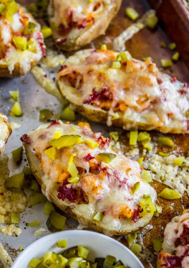 Reuben-Stuffed Twice Baked Potatoes from The Food Charlatan