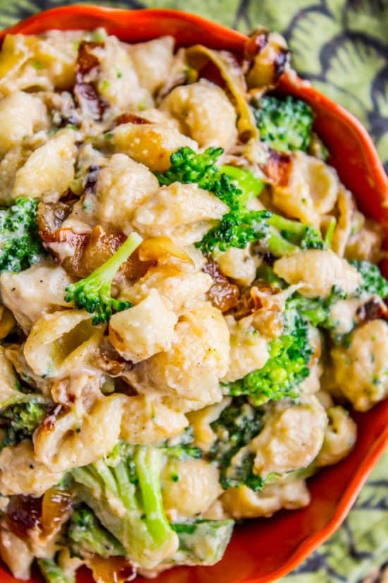 Mac and Cheese with Caramelized Onions and Broccoli The Food Charlatan