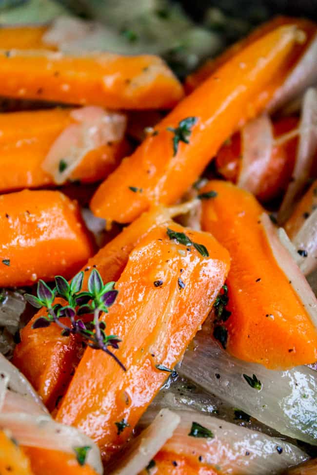 sautéed carrots and shallots.