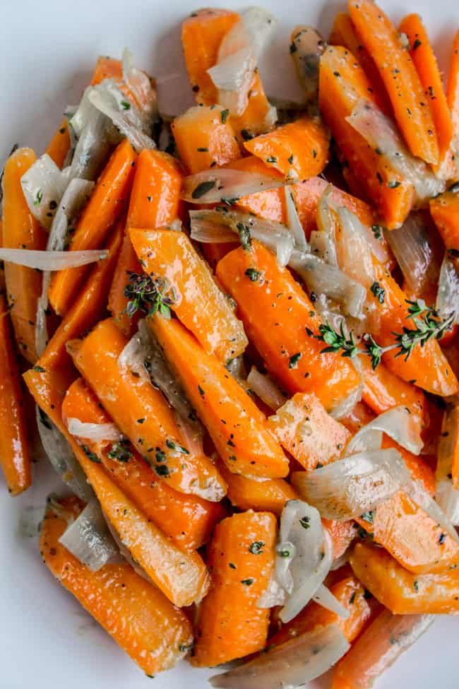sautéed carrots and shallots with fresh thyme.