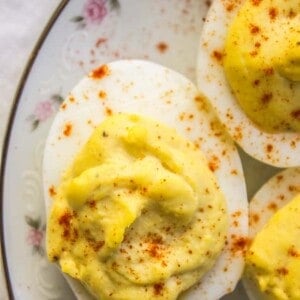 Classic Deviled Eggs from The Food Charlatan