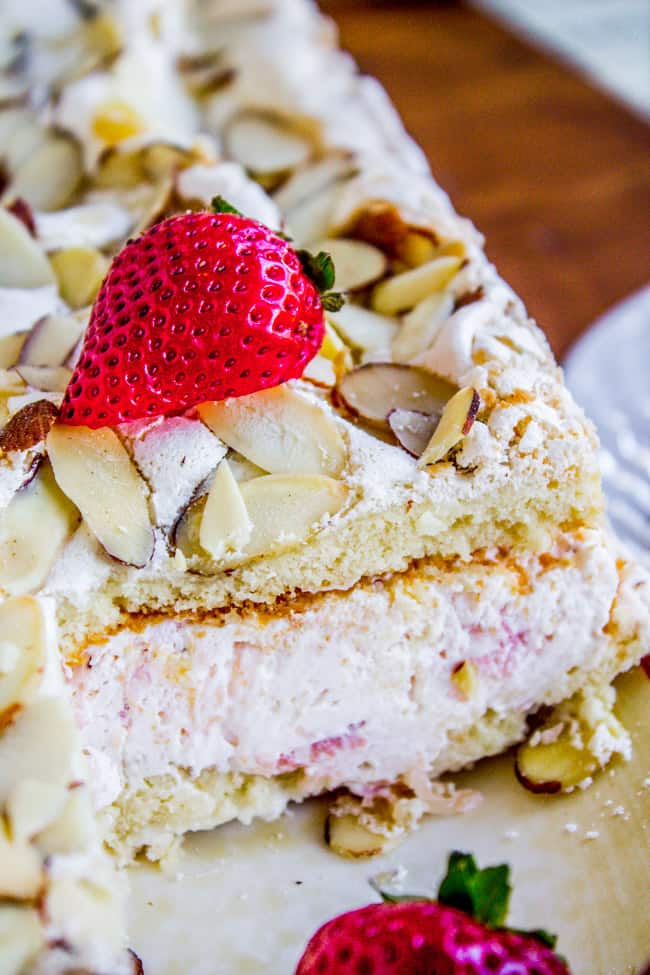 Strawberry Pineapple Meringue Cake from The Food Charlatan