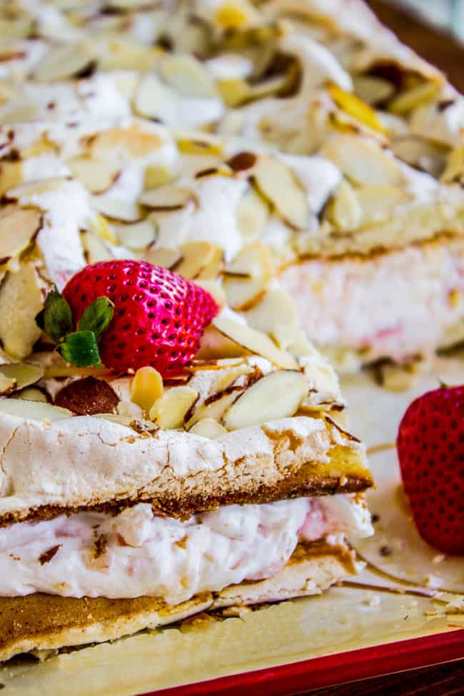 Strawberry Pineapple Meringue Cake from The Food Charlatan