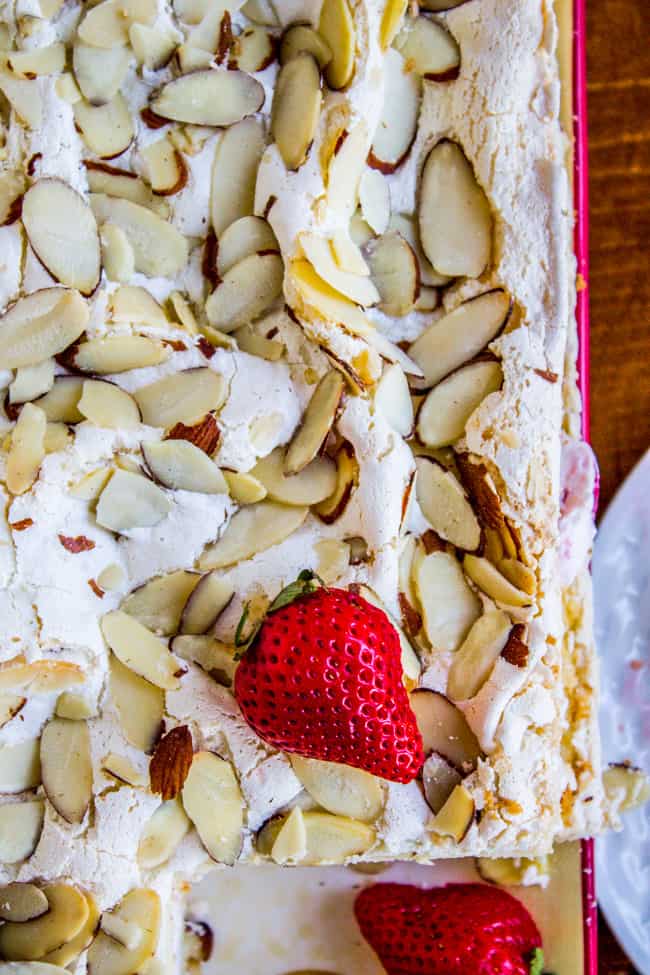 Strawberry Pineapple Meringue Cake from The Food Charlatan