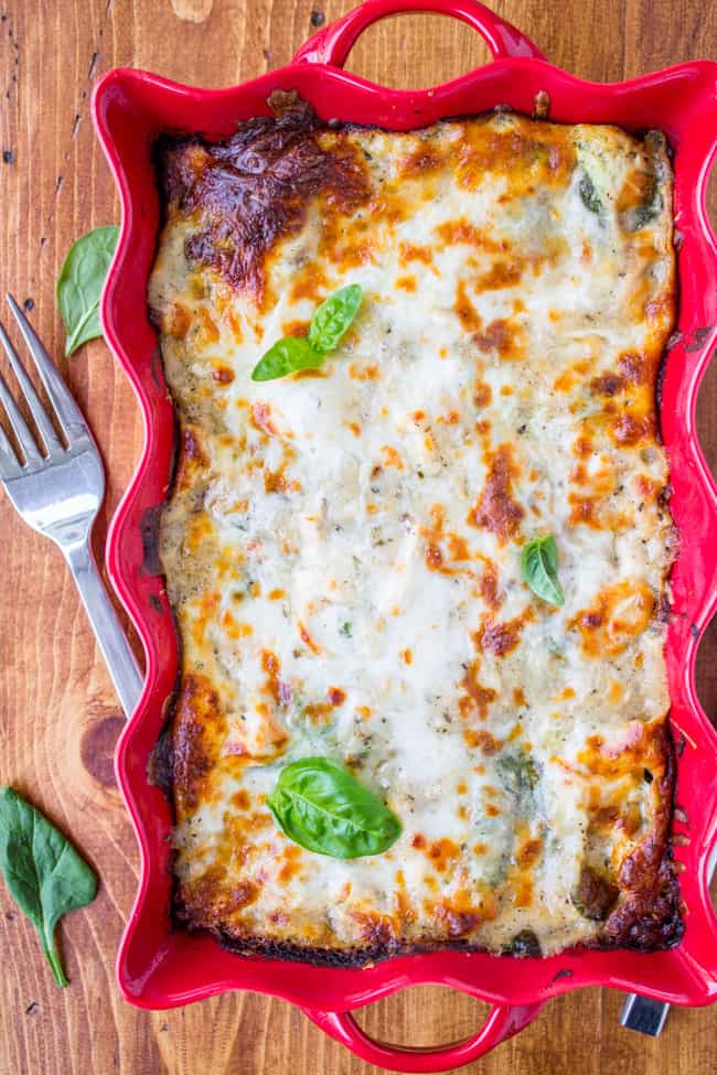 White Lasagna with Chicken and Pesto from The Food Charlatan