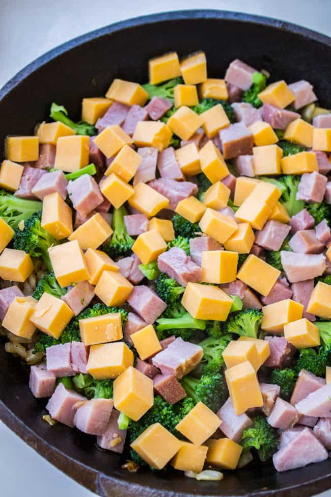 Cheesy Ham and Broccoli Frittata from The Food Charlatan