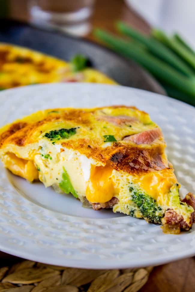 Cheesy Ham and Broccoli Frittata from The Food Charlatan