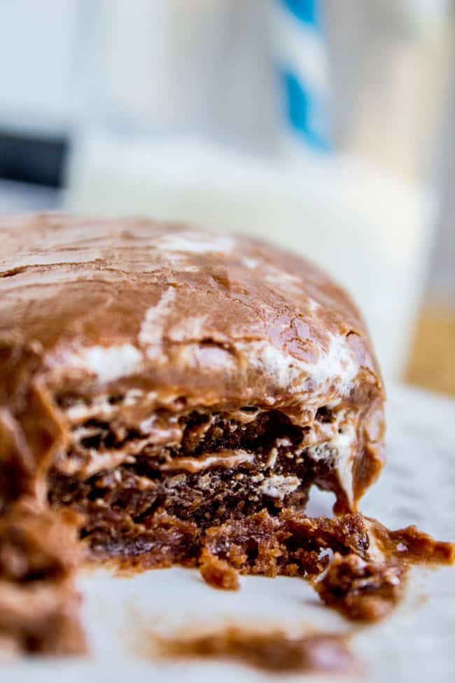 Mississippi Mud Cake on a plate.