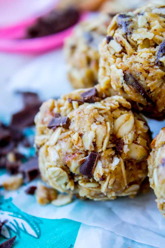 No Bake Peanut Butter Oatmeal Energy Bites from The Food Charlatan