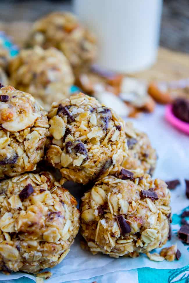 No Bake Peanut Butter Oatmeal Energy Bites from The Food Charlatan