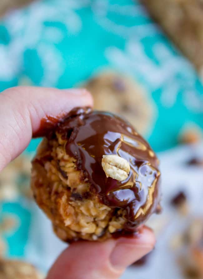 No Bake Peanut Butter Oatmeal Energy Bites from The Food Charlatan