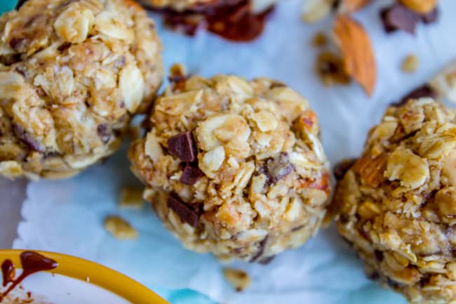 No Bake Peanut Butter Oatmeal Energy Bites from The Food Charlatan