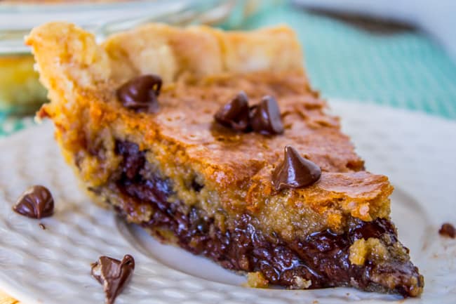 THE Chocolate Chip Pie from The Food Charlatan
