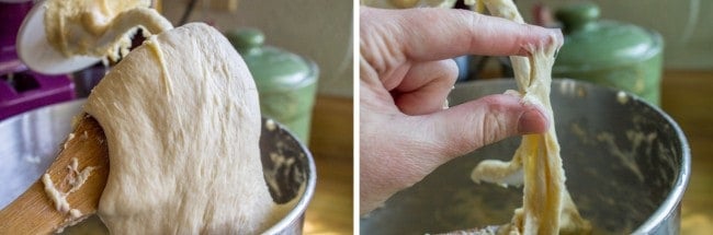 Folding dough for rolls