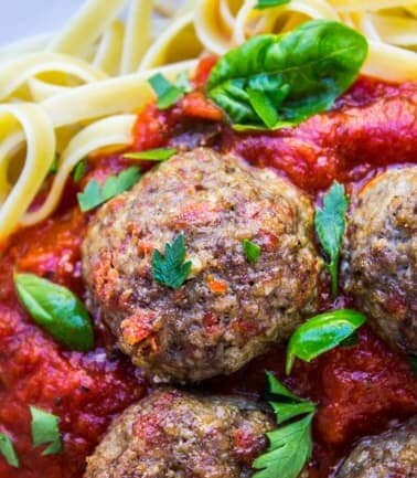 Pepperoni Meatballs from The Food Charlatan