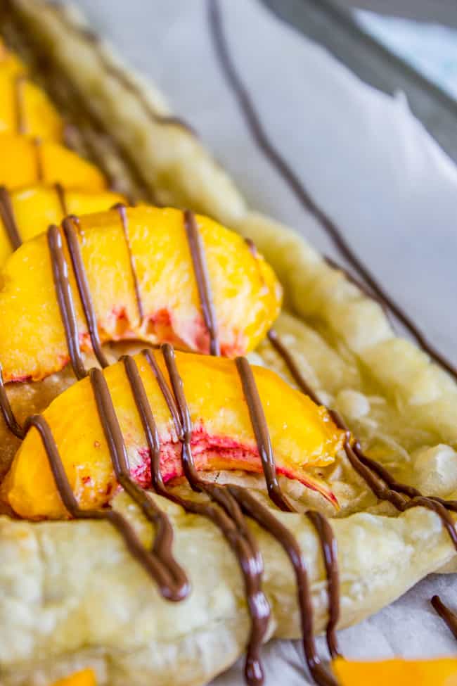 Peach and Nutella Pastry Puffs from The Food Charlatan