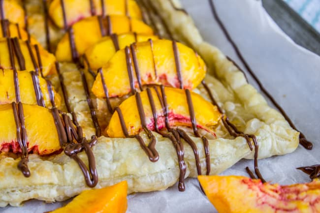 Peach and Nutella Pastry Puffs from The Food Charlatan