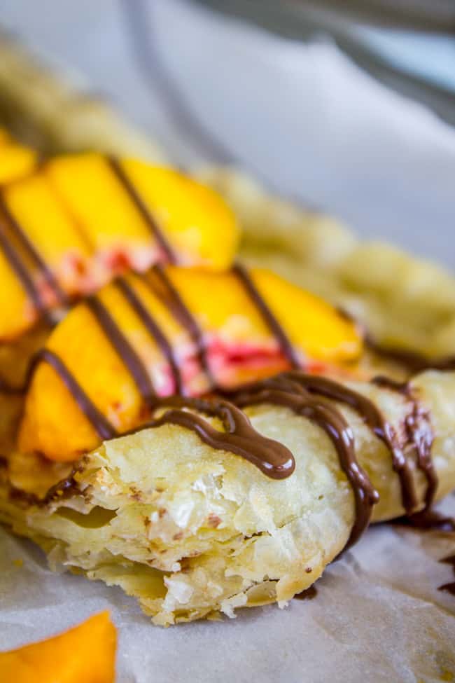 Peach and Nutella Pastry Puffs from The Food Charlatan