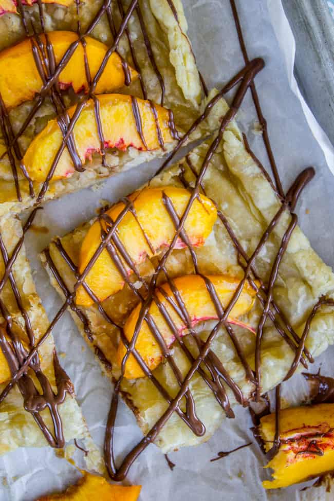 Peach and Nutella Pastry Puffs from The Food Charlatan