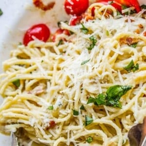 Creamy Caulifredo Sauce (Cauliflower Alfredo Sauce) from The Food Charlatan