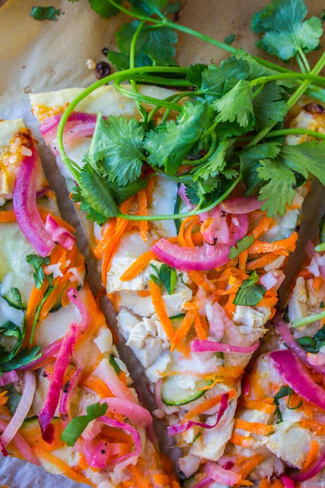 Thai Pizza with Zucchini and Pickled Onions from The Food Charlatan