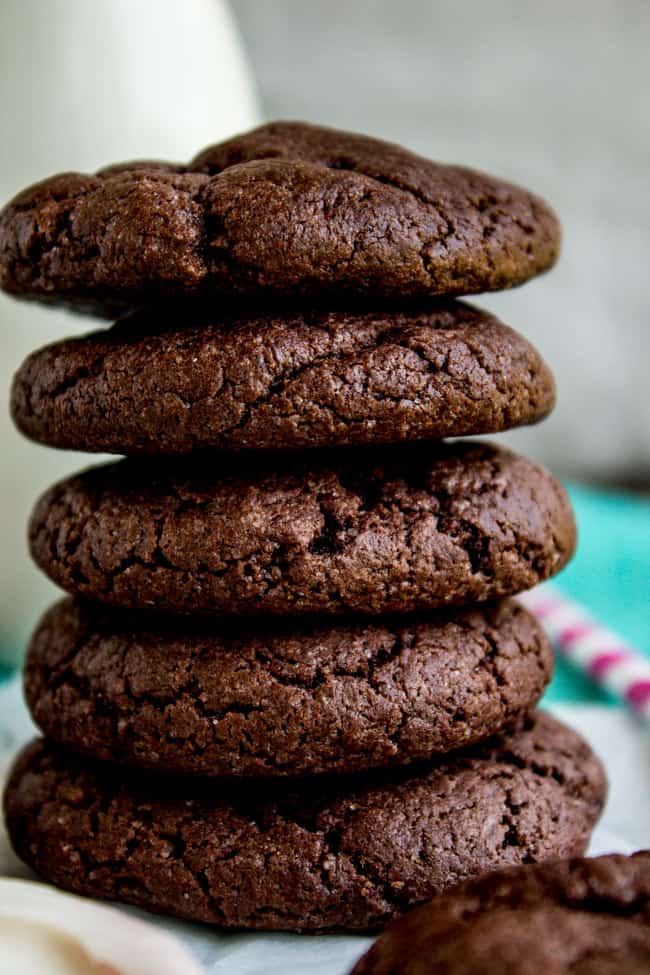 Homemade Oreos with Cream Cheese Frosting (Cake Mix Cookies) from The Food Charlatan