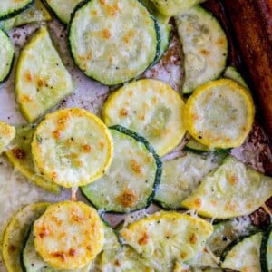 Parmesan Crusted Zucchini and Yellow Squash from The Food Charlatan