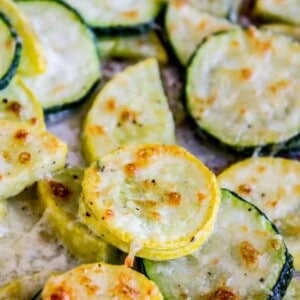 Parmesan Crusted Zucchini and Yellow Squash from The Food Charlatan