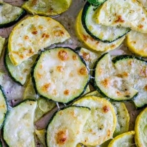 Parmesan Crusted Zucchini and Yellow Squash from The Food Charlatan