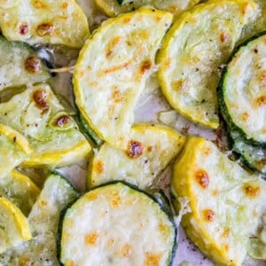 Parmesan Crusted Zucchini and Yellow Squash from The Food Charlatan