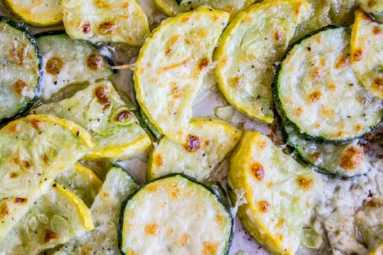 Parmesan Crusted Zucchini and Yellow Squash from The Food Charlatan