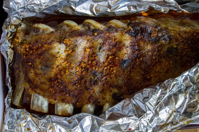 Nana's Fall-Off-The-Bone Ribs and "Barb"-ecue Sauce from The Food Charlatan