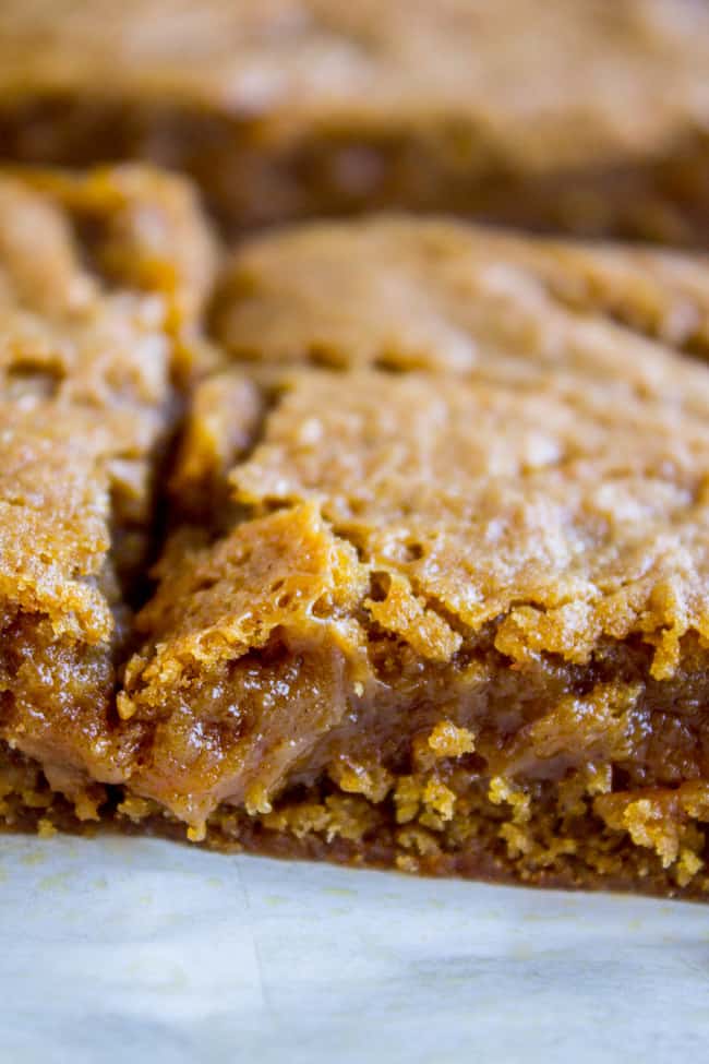 Fudgy Pumpkin Caramel Swirl Bars from The Food Charlatan