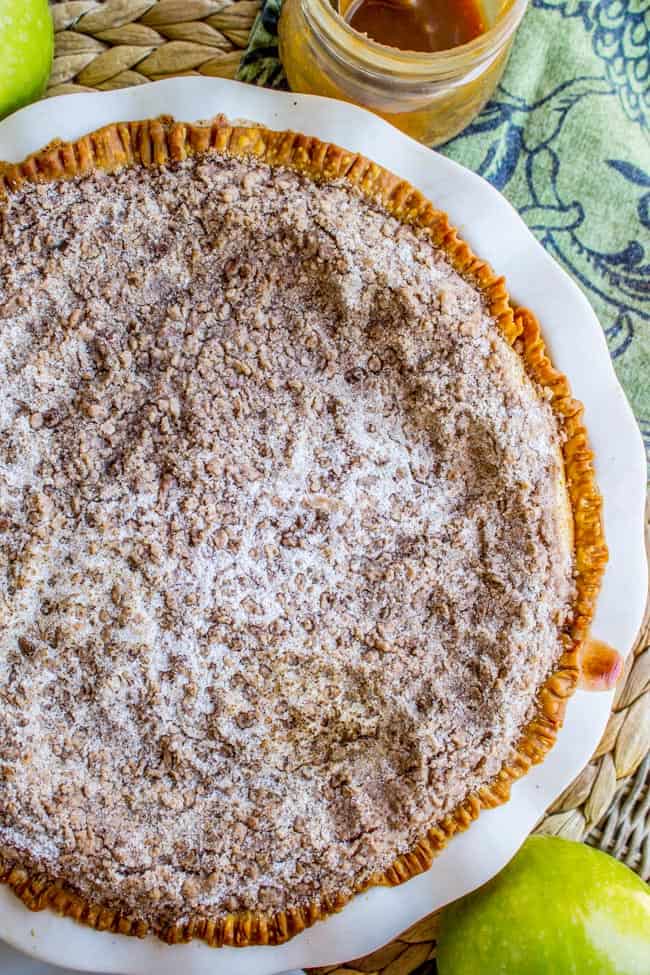 Apple Custard Pie with Cinnamon Streusel from The Food Charlatan