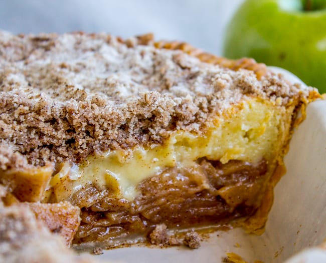 Apple Custard Pie with Cinnamon Streusel from The Food Charlatan