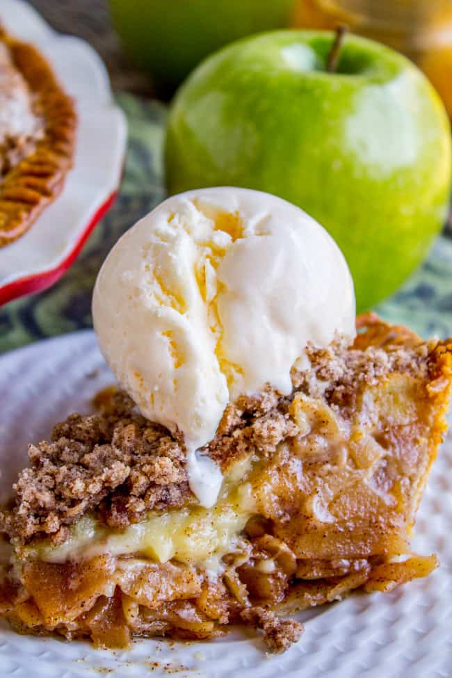 Apple Custard Pie with Cinnamon Streusel - The Food Charlatan