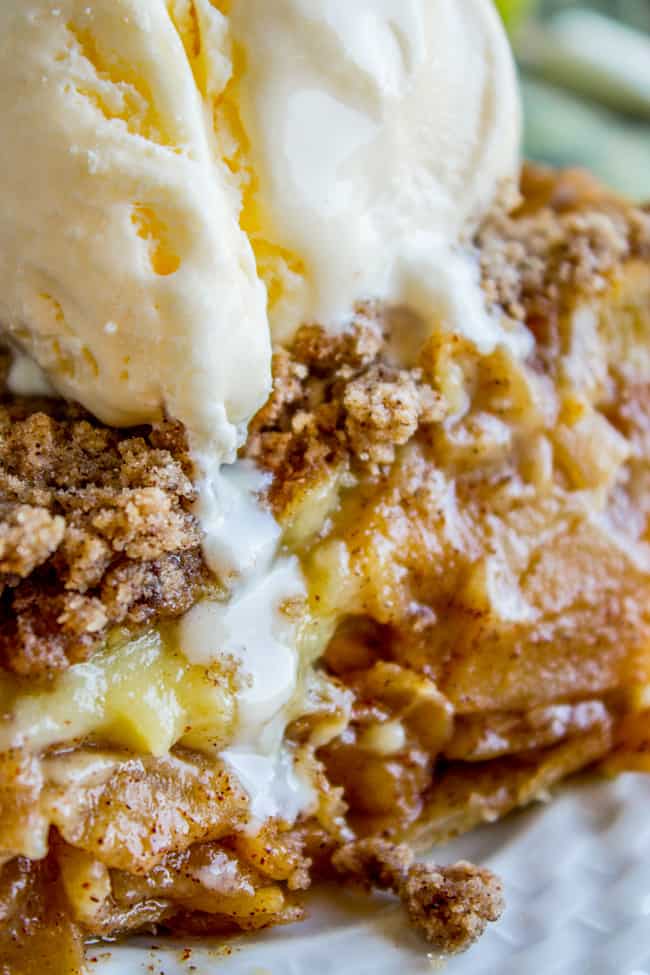 Apple Custard Pie with Cinnamon Streusel from The Food Charlatan