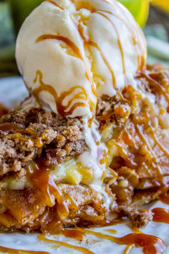 Apple Custard Pie with Cinnamon Streusel from The Food Charlatan